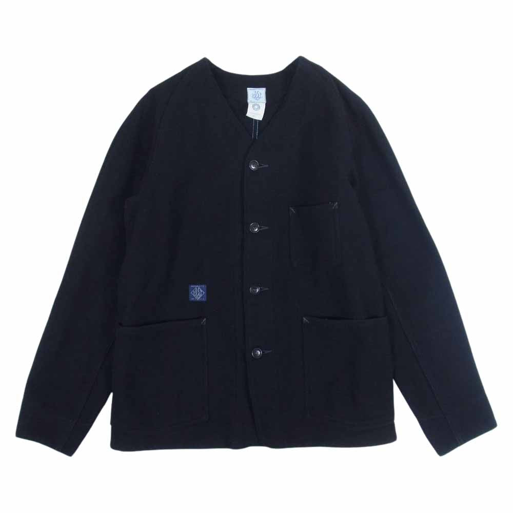POST OVERALLS ポストオーバーオールズ 42 DV WOOL MELTON made in USA ウール カバーオール エンジニア ブラック系 S【中古】