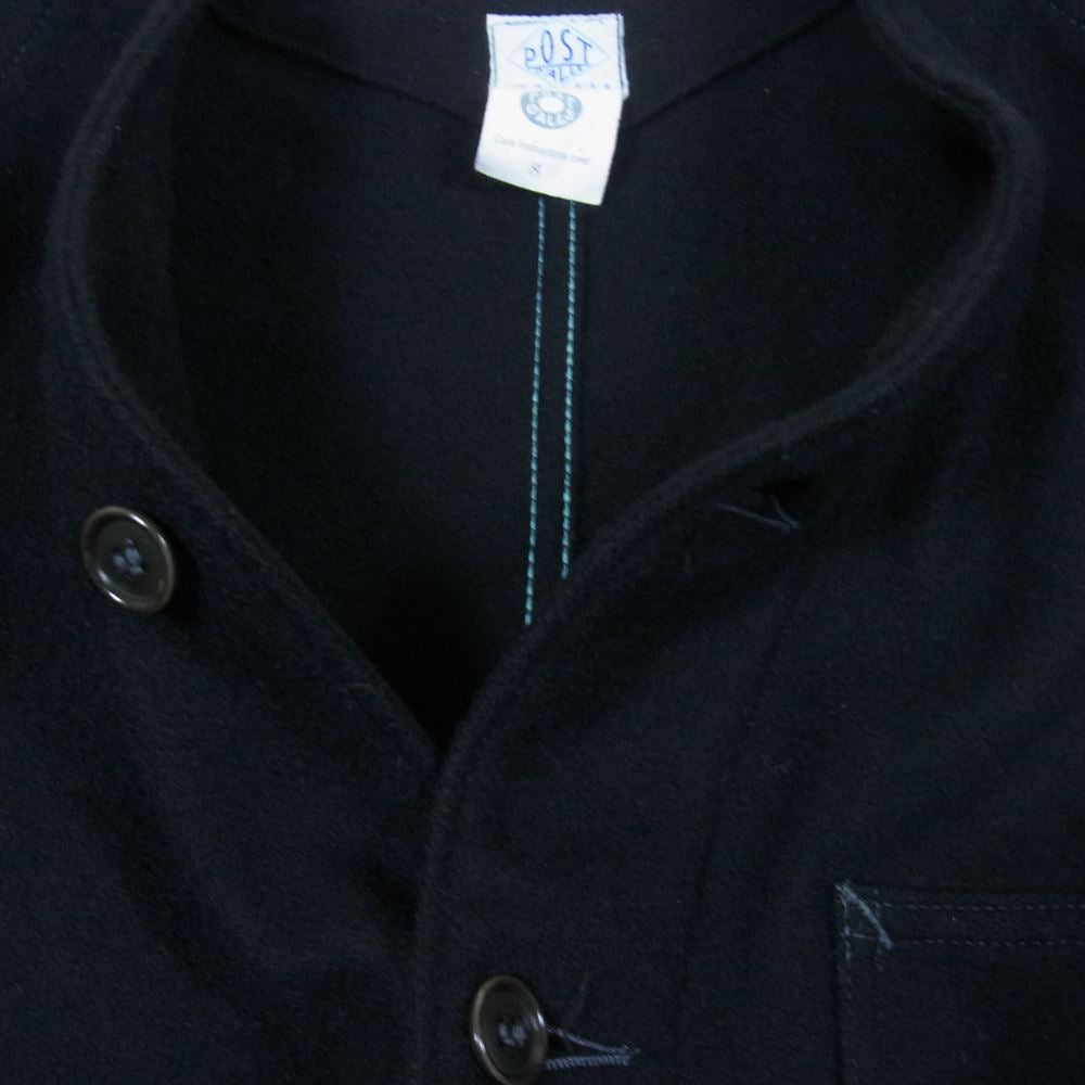 POST OVERALLS ポストオーバーオールズ 42 DV WOOL MELTON made in USA ウール カバーオール エンジニア ブラック系 S【中古】
