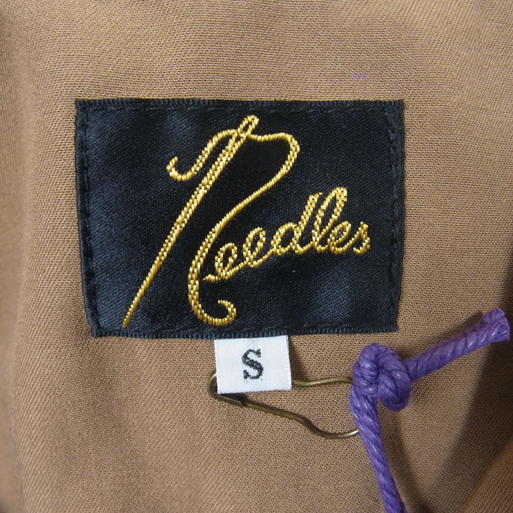 Needles ニードルス KP186 S/S Cowboy One-Up Shirt カウボーイ ワンアップ 半袖 シャツ ライトブラウン系 S【中古】