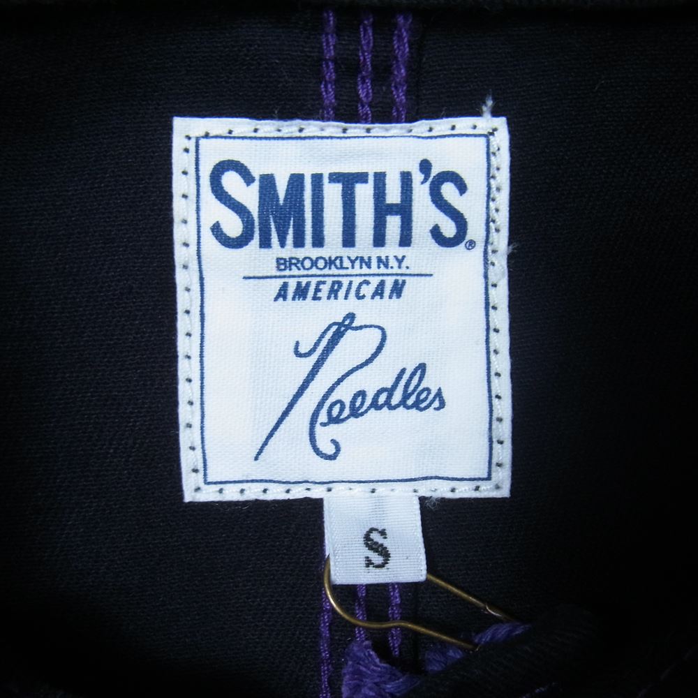 Needles ニードルス KP285 ×SMITH'S スミス Coverall Cotton Twill カバーオール ワークジャケット ブラック系 S【中古】