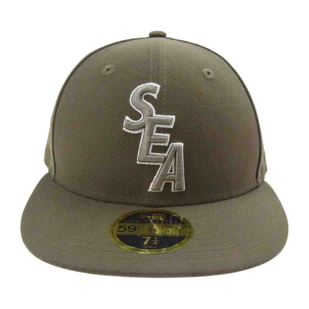 WIND AND SEA ウィンダンシー WDS-ITLIV-17 × It's a living × NEW ERA ニューエラ Low Profile 59 FIFTY CAP ベースボール キャップ カーキ系 7 1/4(57.7cm)【極上美品】【中古】