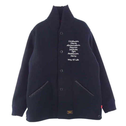WTAPS ダブルタップス 15AW 152GWDT-JKM07 PHARAOH JK JACKET NYWO MELTON ファラオ ジャケット スタジャン ネイビー系 3【中古】
