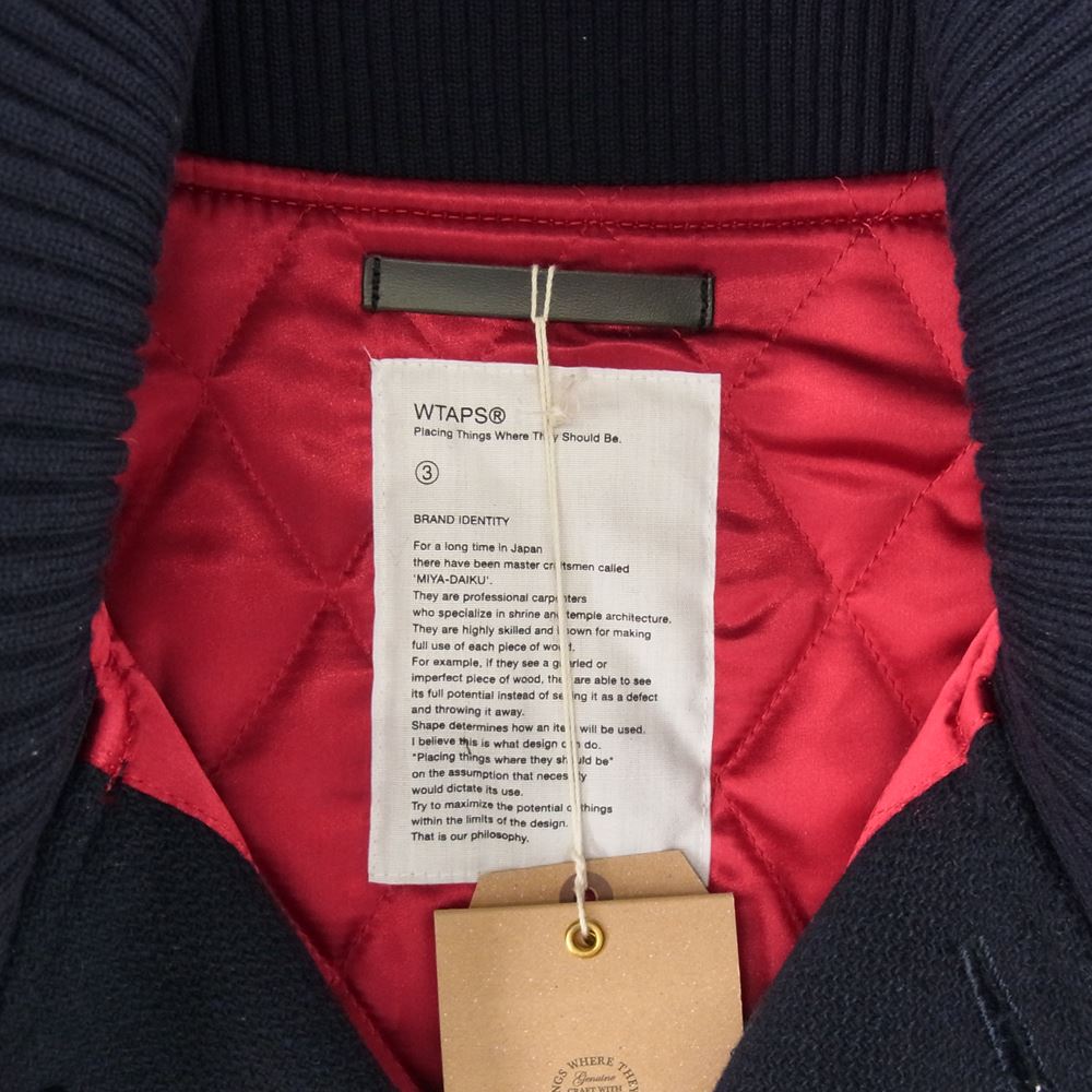 WTAPS ダブルタップス 15AW 152GWDT-JKM07 PHARAOH JK JACKET NYWO MELTON ファラオ ジャケット スタジャン ネイビー系 3【中古】