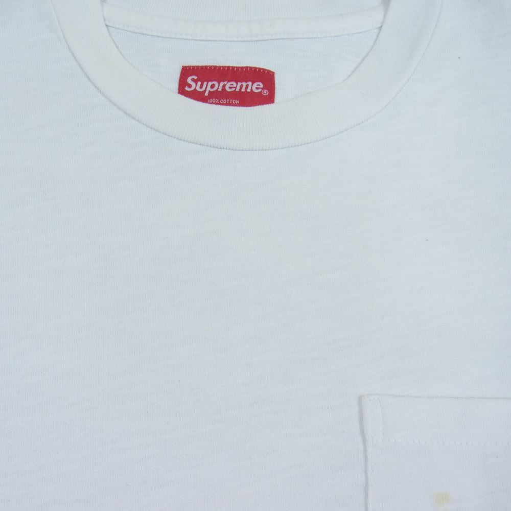 Supreme シュプリーム 20AW POCKET TEE ポケット 半袖 Ｔシャツ ホワイト系 S【中古】