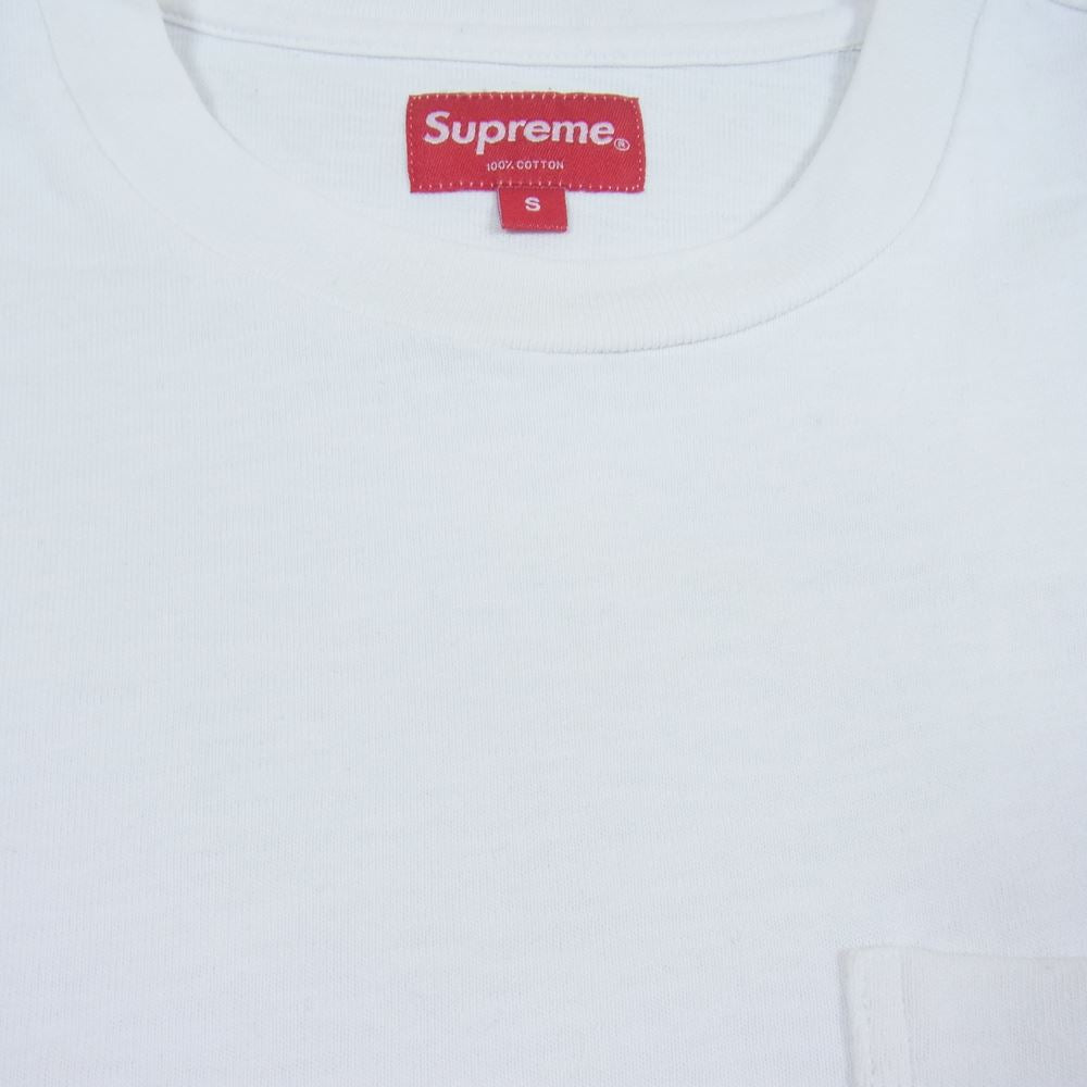 Supreme シュプリーム 20AW POCKET TEE ポケット 半袖 Ｔシャツ ホワイト系 S【中古】