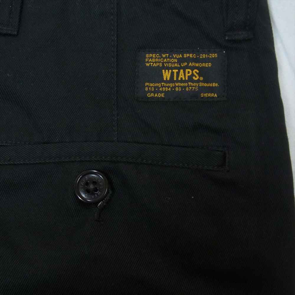 WTAPS ダブルタップス 17AW 172GWDT-PTM05 KHAKI TROUSERS COTTON CHINO チノ コットン トラウザー パンツ ブラック系 S【中古】