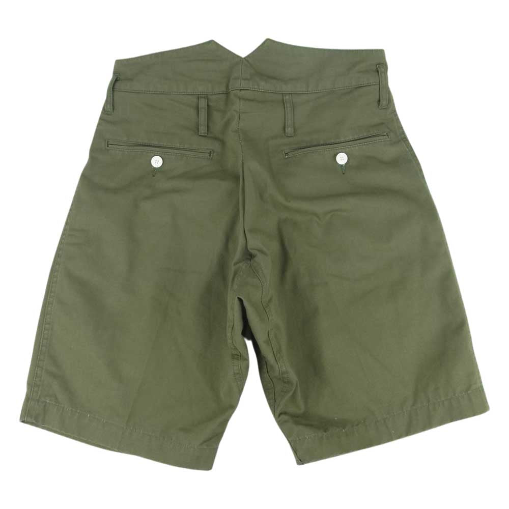 VISVIM ビズビム 19SS 0119105008005 HAKAMA SHORTS 袴 ハカマ ショーツ ハーフ タック ショート パンツ 日本製 カーキ系 1【中古】
