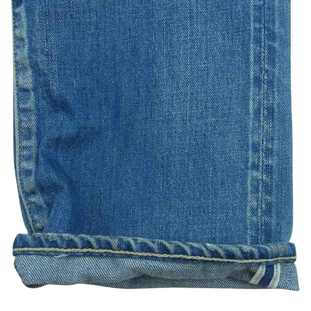 VISVIM ビズビム 13AW 0113205005014 SOCIAL SCULPTURE 01 SLIM DAMAGED-5 ソーシャル スカルプチャー スリム ダメージ 加工 デニム パンツ インディゴブルー系 W32 × L30【中古】
