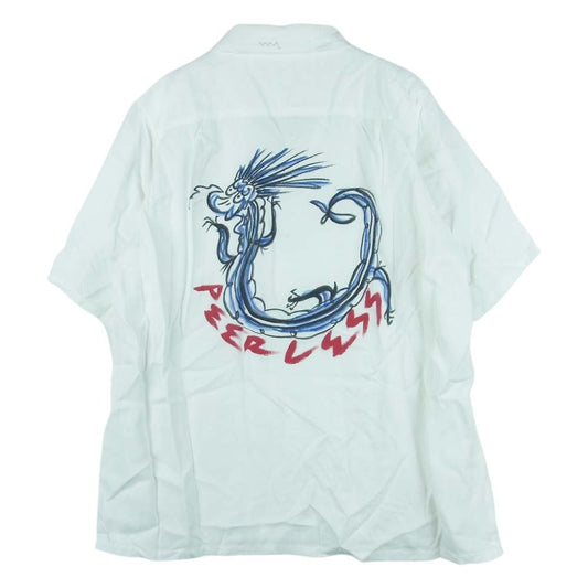 VISVIM ビズビム 20SS 0120105011021 FREE EDGE SHIRT S/S RAYON ドラゴン ペイント フリー エッジ 半袖 開襟 シャツ ホワイト系 1【中古】