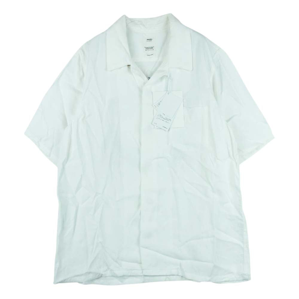 VISVIM ビズビム 20SS 0120105011021 FREE EDGE SHIRT S/S RAYON ドラゴン ペイント フリー エッジ 半袖 開襟 シャツ ホワイト系 1【中古】