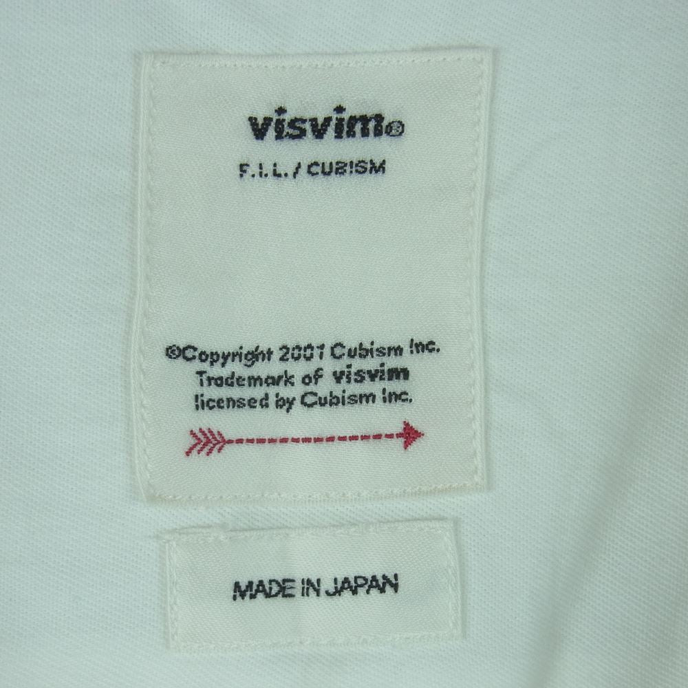 VISVIM ビズビム 20SS 0120105011021 FREE EDGE SHIRT S/S RAYON ドラゴン ペイント フリー エッジ 半袖 開襟 シャツ ホワイト系 1【中古】