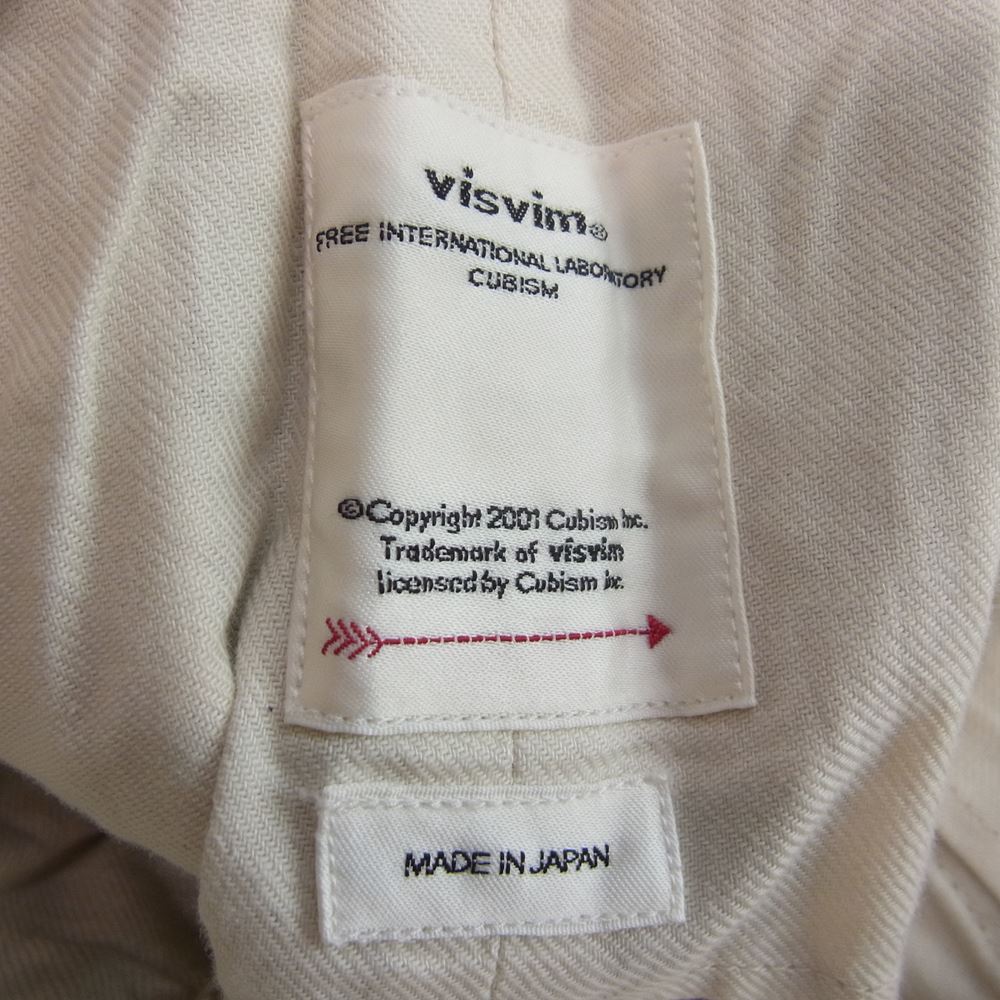 VISVIM ビズビム 0120205008003 20AW サスペンダー チノ ワイド パンツ ベージュ系 1【中古】