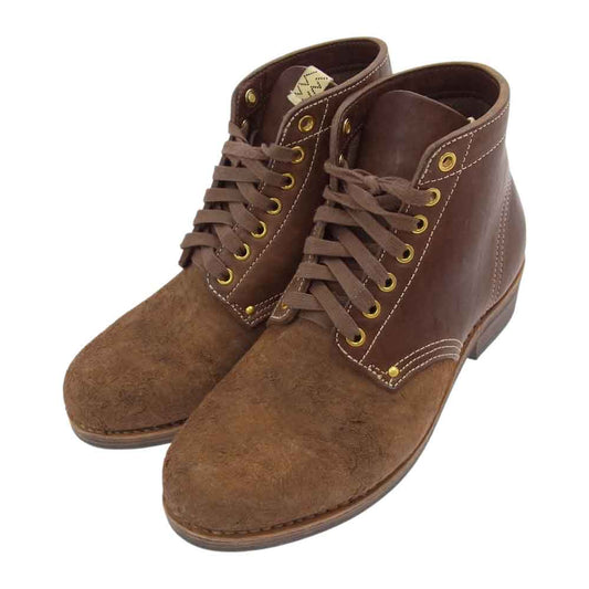 VISVIM ビズビム 0119402002002 BRIGADIER BOOTS-FOLK ブリガディア フォーク スエード レザー ブーツ ブラウン系 US09【中古】