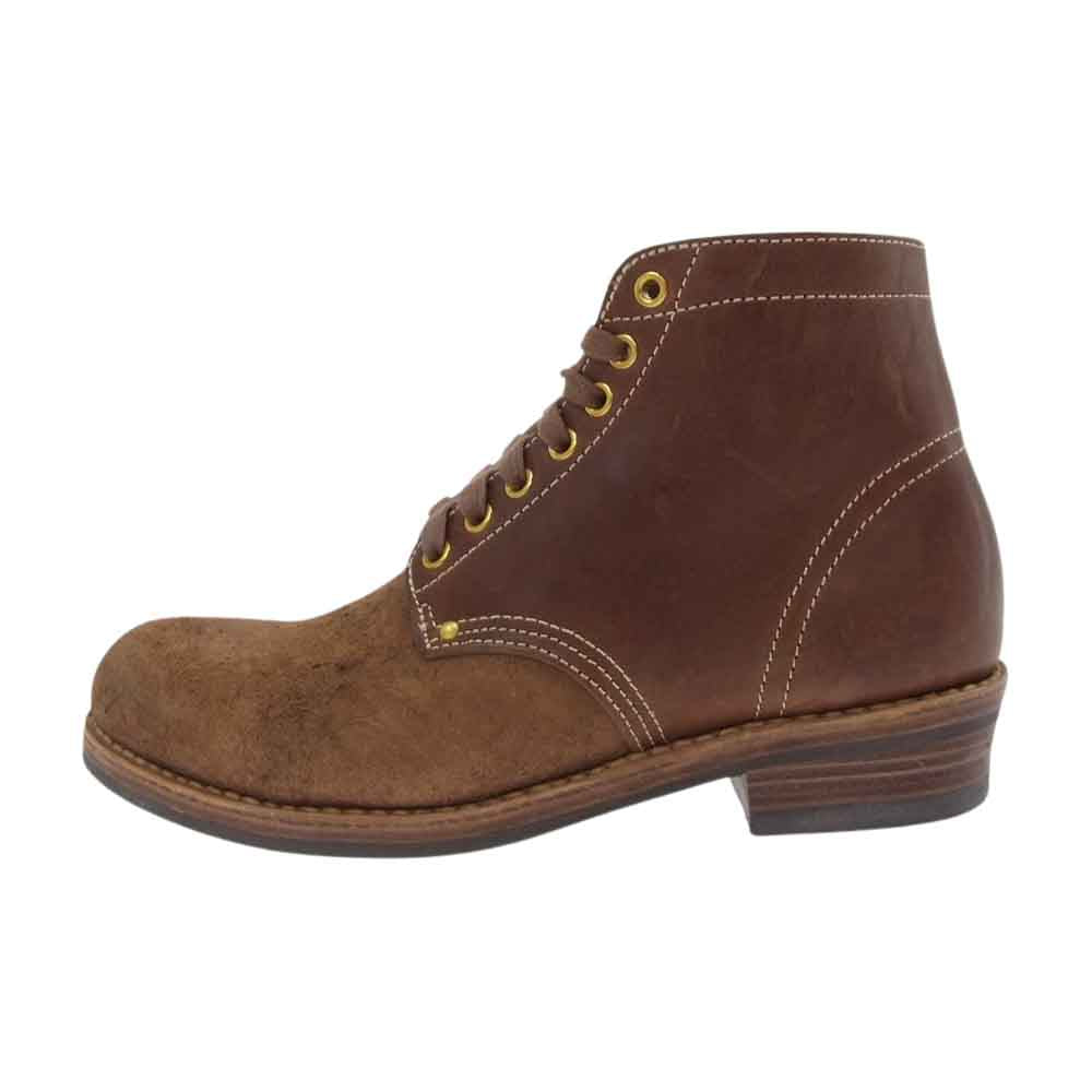 VISVIM ビズビム 0119402002002 BRIGADIER BOOTS-FOLK ブリガディア フォーク スエード レザー ブーツ ブラウン系 US09【中古】