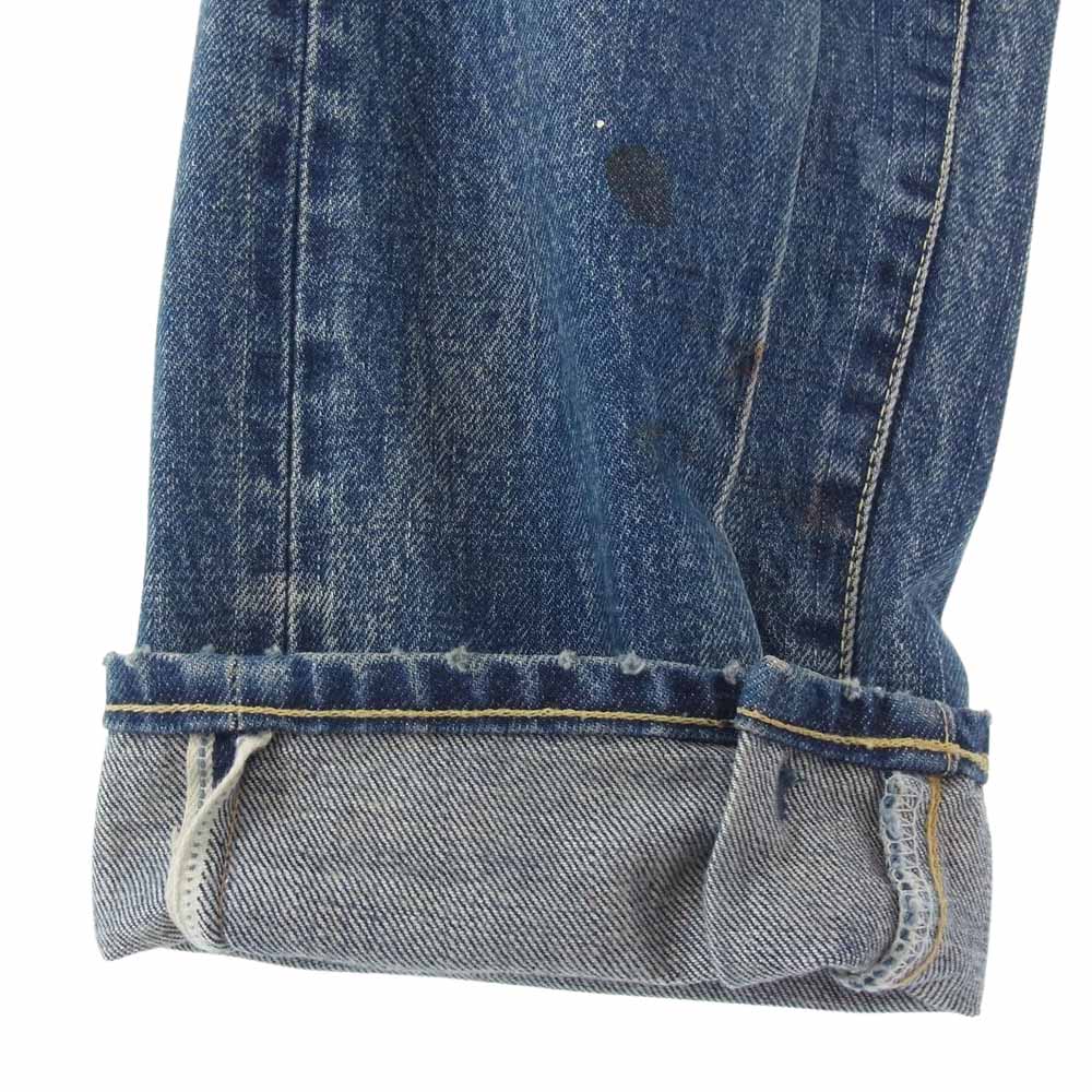 VISVIM ビズビム 0121105005024 21SS SS JOURNEYMAN PANTS TACKED DMGD-27 ジャーニーマン タックド ダメージ 加工 デニム パンツ インディゴブルー系 1【中古】