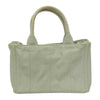PRADA プラダ ミニ カナパ キャンバス トートバッグ グレー系【中古】