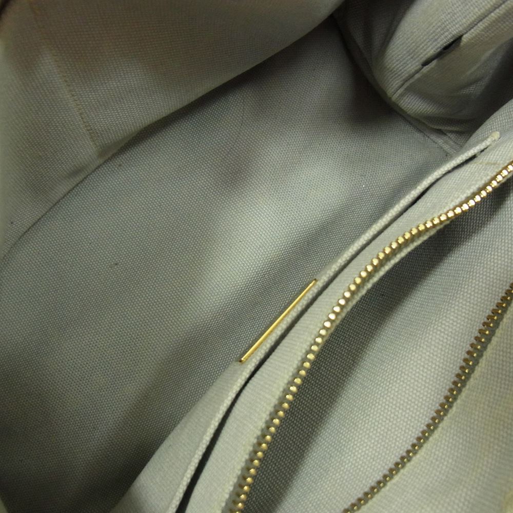 PRADA プラダ ミニ カナパ キャンバス トートバッグ グレー系【中古】