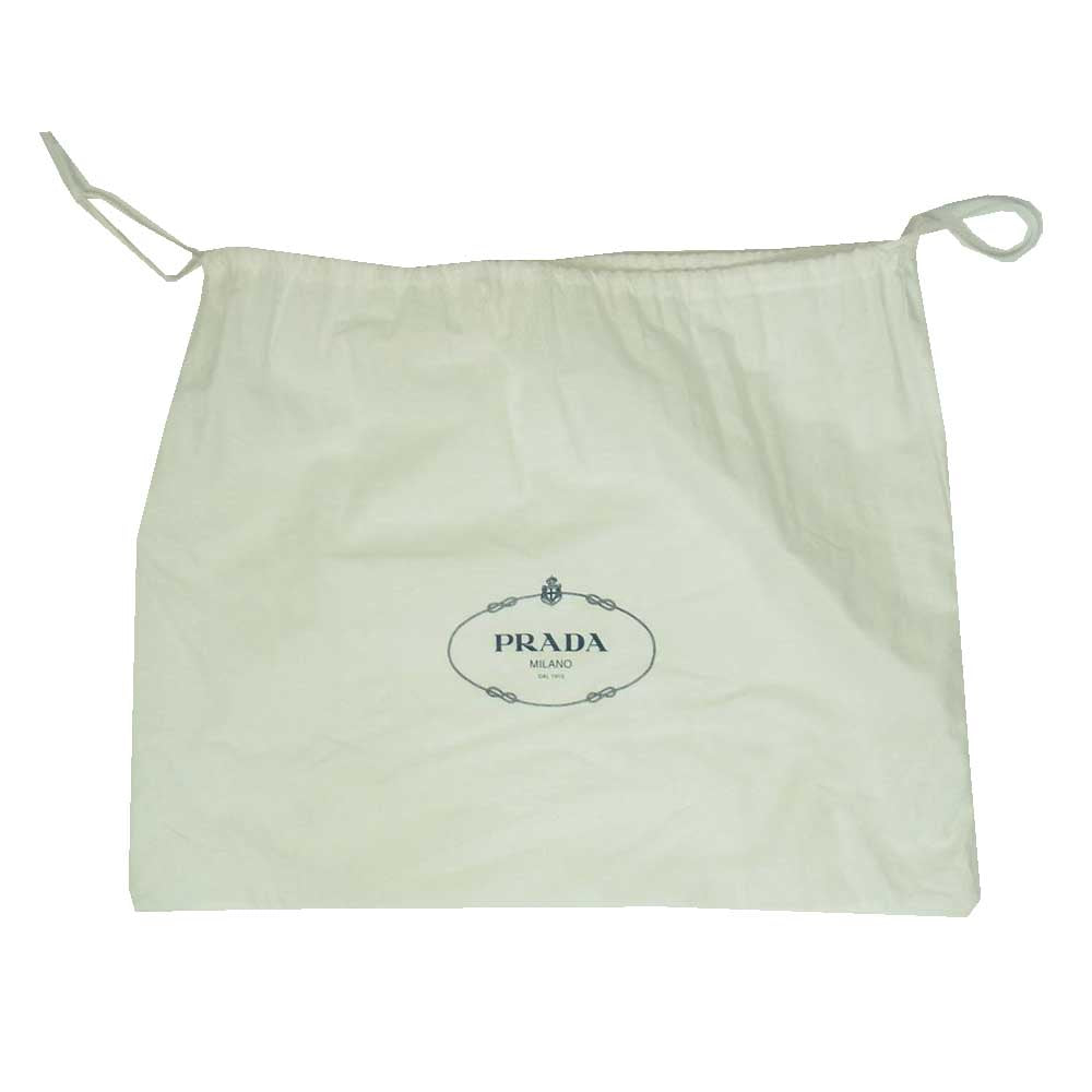 PRADA プラダ ミニ カナパ キャンバス トートバッグ グレー系【中古】