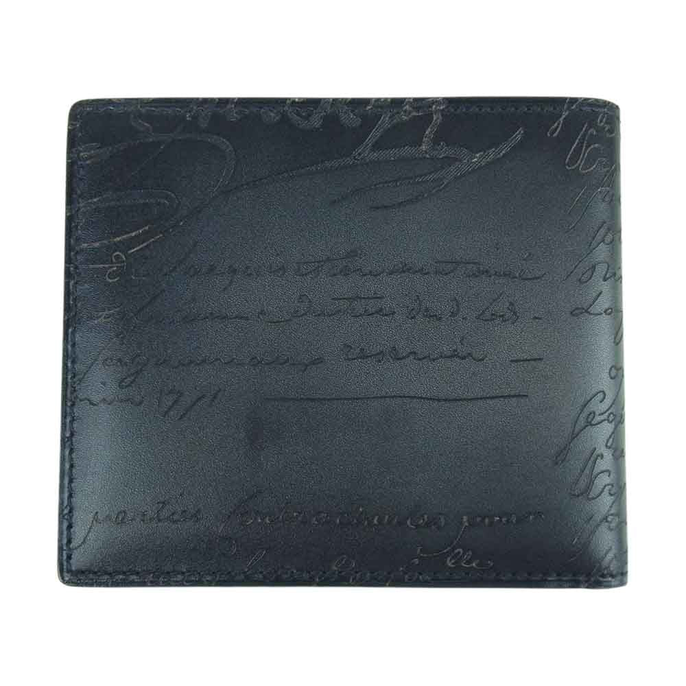 Berluti ベルルッティ カリグラフィ 二つ折り 財布 ブラック系【中古】
