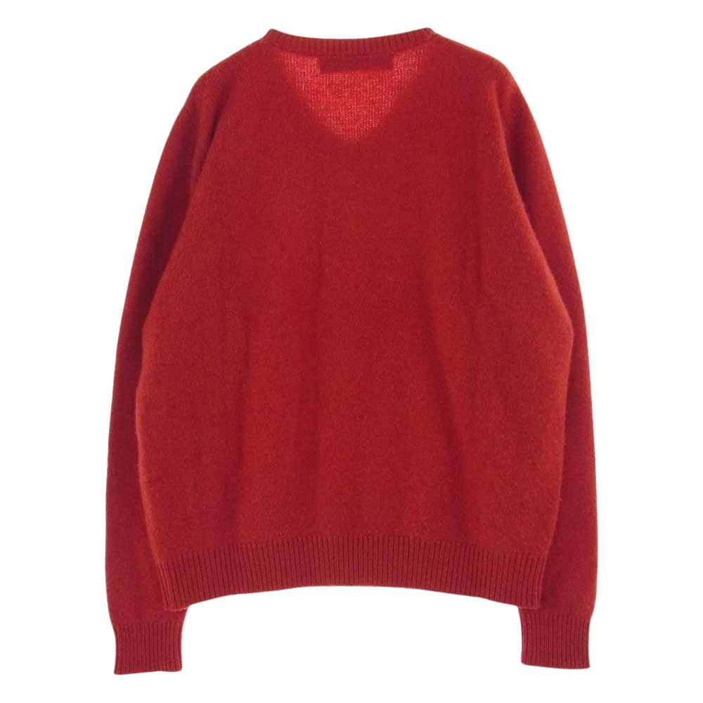 エルダーステイツマン 国内正規品 カシミヤ100％ Vネック ニット セーター レッド系 M【中古】