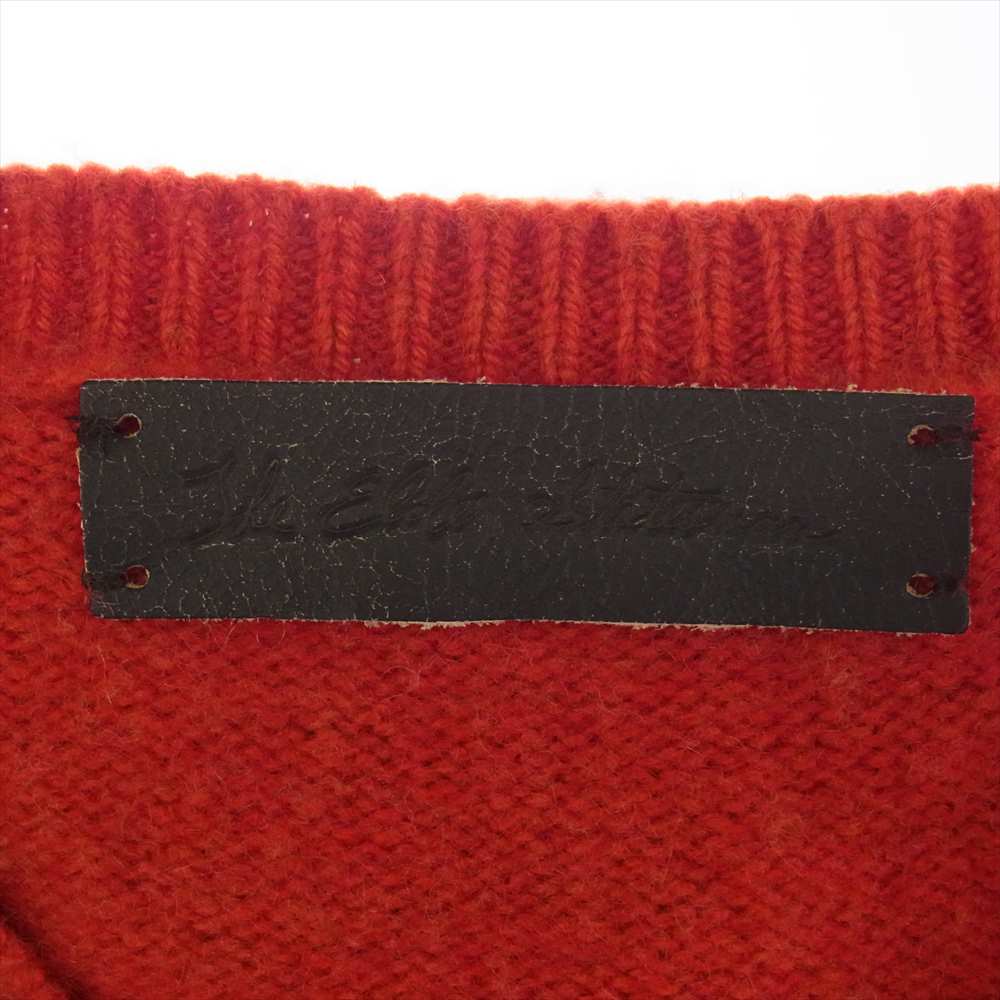 エルダーステイツマン 国内正規品 カシミヤ100％ Vネック ニット セーター レッド系 M【中古】