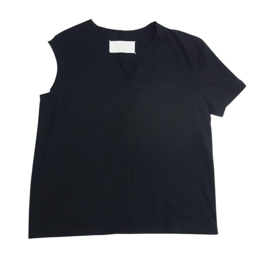MAISON MARTIN MARGIELA メゾンマルタンマルジェラ 0番 レディースコレクションライン ここのえタグ 4ステッチ アシンメトリー カットソー ブラック系 S【中古】