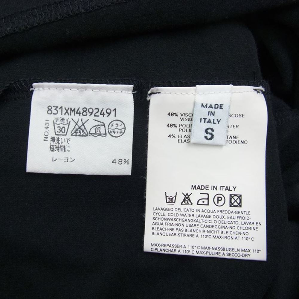 MAISON MARTIN MARGIELA メゾンマルタンマルジェラ 0番 レディースコレクションライン ここのえタグ 4ステッチ アシンメトリー カットソー ブラック系 S【中古】