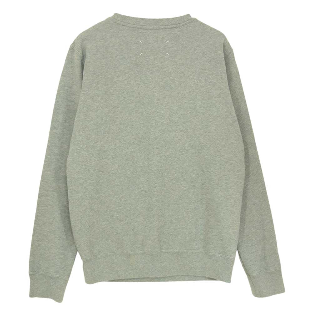 MAISON MARGIELA メゾンマルジェラ 21AW S51GU0111 マルジェラジャパンタグ 4ステッチ 前Vガゼット クルーネック スウェット トレーナー グレー系 XS【中古】