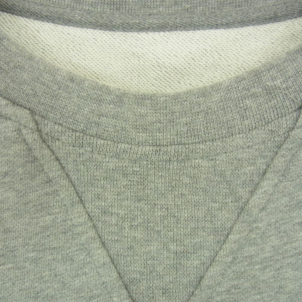 MAISON MARGIELA メゾンマルジェラ 21AW S51GU0111 マルジェラジャパンタグ 4ステッチ 前Vガゼット クルーネック スウェット トレーナー グレー系 XS【中古】