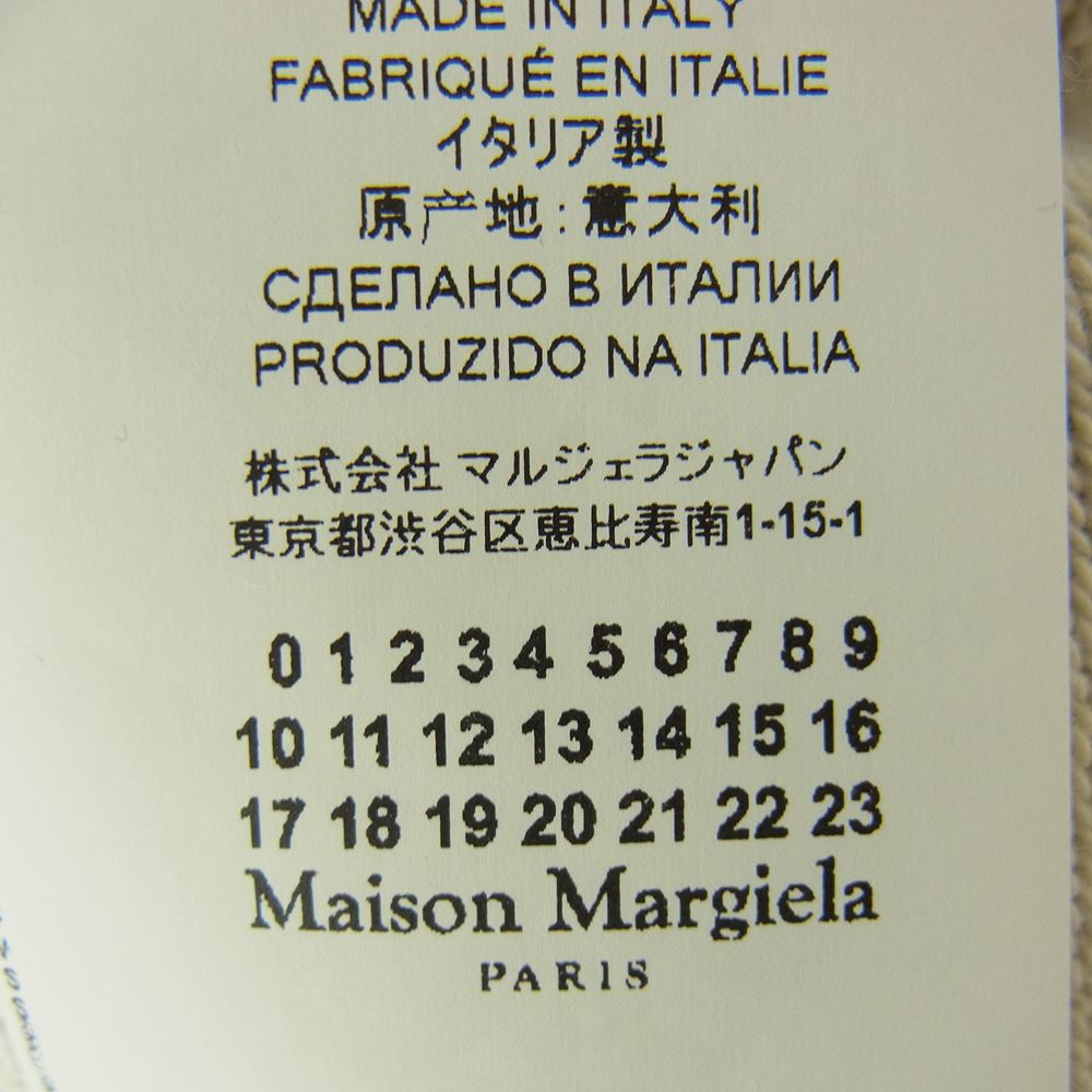 MAISON MARGIELA メゾンマルジェラ 21AW S51GU0111 マルジェラジャパンタグ 4ステッチ 前Vガゼット クルーネック スウェット トレーナー グレー系 XS【中古】