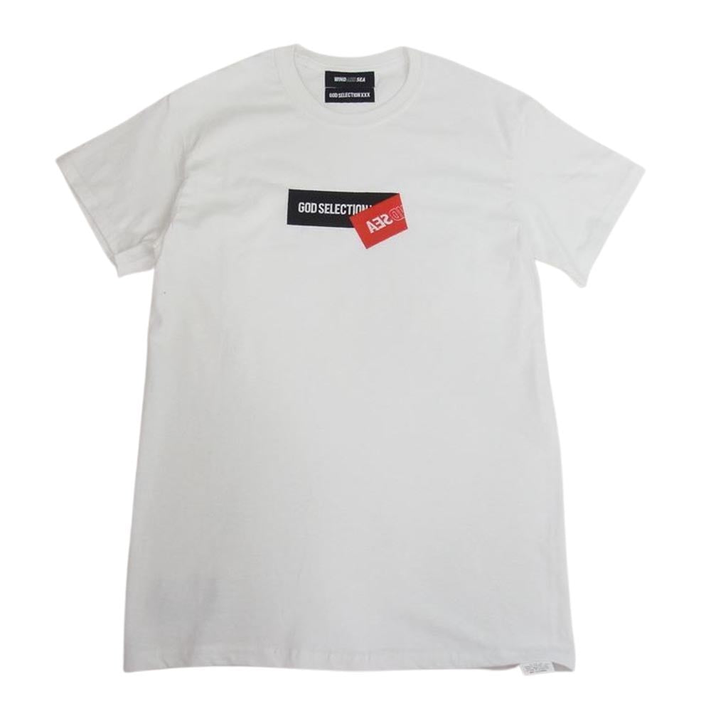 WIND AND SEA ウィンダンシー WDS-XXX-SP-09 × GOD SELECTION XXX ゴッドセレクション S/S T-Shirt ロゴ 刺繍 半袖 Tシャツ ホワイト系 S【美品】【中古】