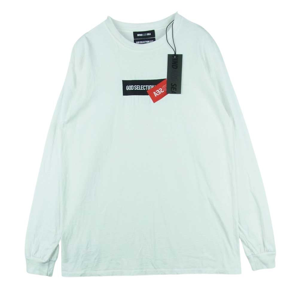 WIND AND SEA ウィンダンシー WDS-XXX-SP-08 GOD SELECTION XXX ゴッドセレクション L/S T-Shirt ロゴ 刺繍 長袖 Tシャツ ホワイト系 M【中古】