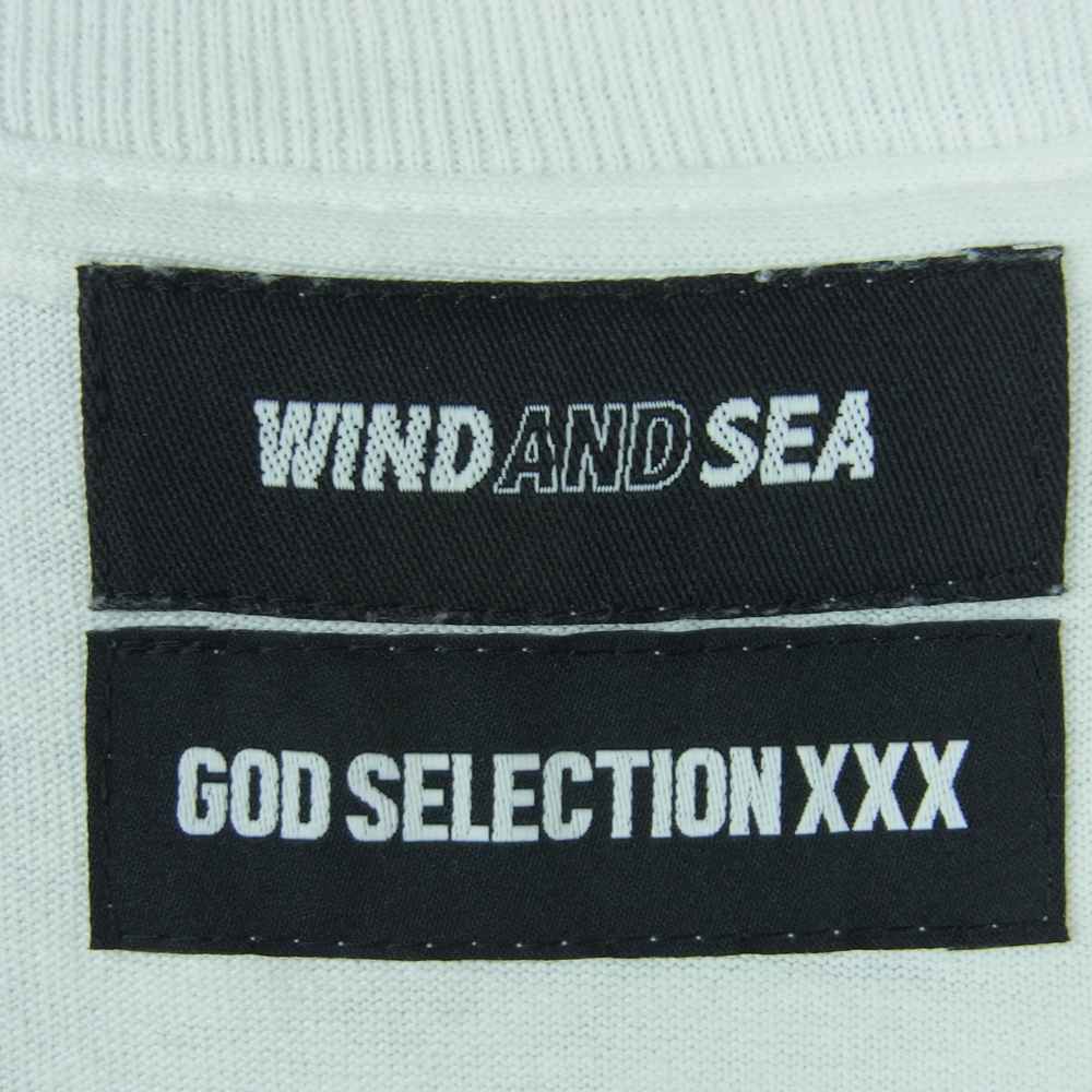 WIND AND SEA ウィンダンシー WDS-XXX-SP-08 GOD SELECTION XXX ゴッドセレクション L/S T-Shirt ロゴ 刺繍 長袖 Tシャツ ホワイト系 M【中古】