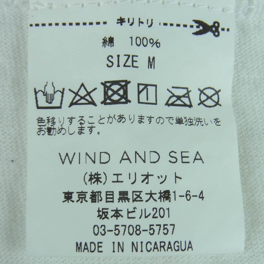 WIND AND SEA ウィンダンシー WDS-XXX-SP-08 GOD SELECTION XXX ゴッドセレクション L/S T-Shirt ロゴ 刺繍 長袖 Tシャツ ホワイト系 M【中古】