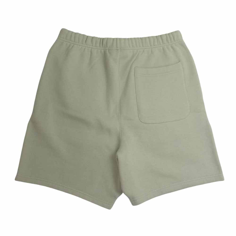 FEAR OF GOD フィアオブゴッド ESSENTIALS エッセンシャルズ ラバー ロゴ プリント スウェット ショーツ ハーフ パンツ カーキ系 S【中古】