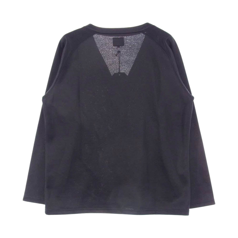 Needles ニードルス LQ246 V Neck Cardigan C/Pe Bright Jersey パピヨン刺繍 ジャージー カーディガン ブラック系 S【中古】