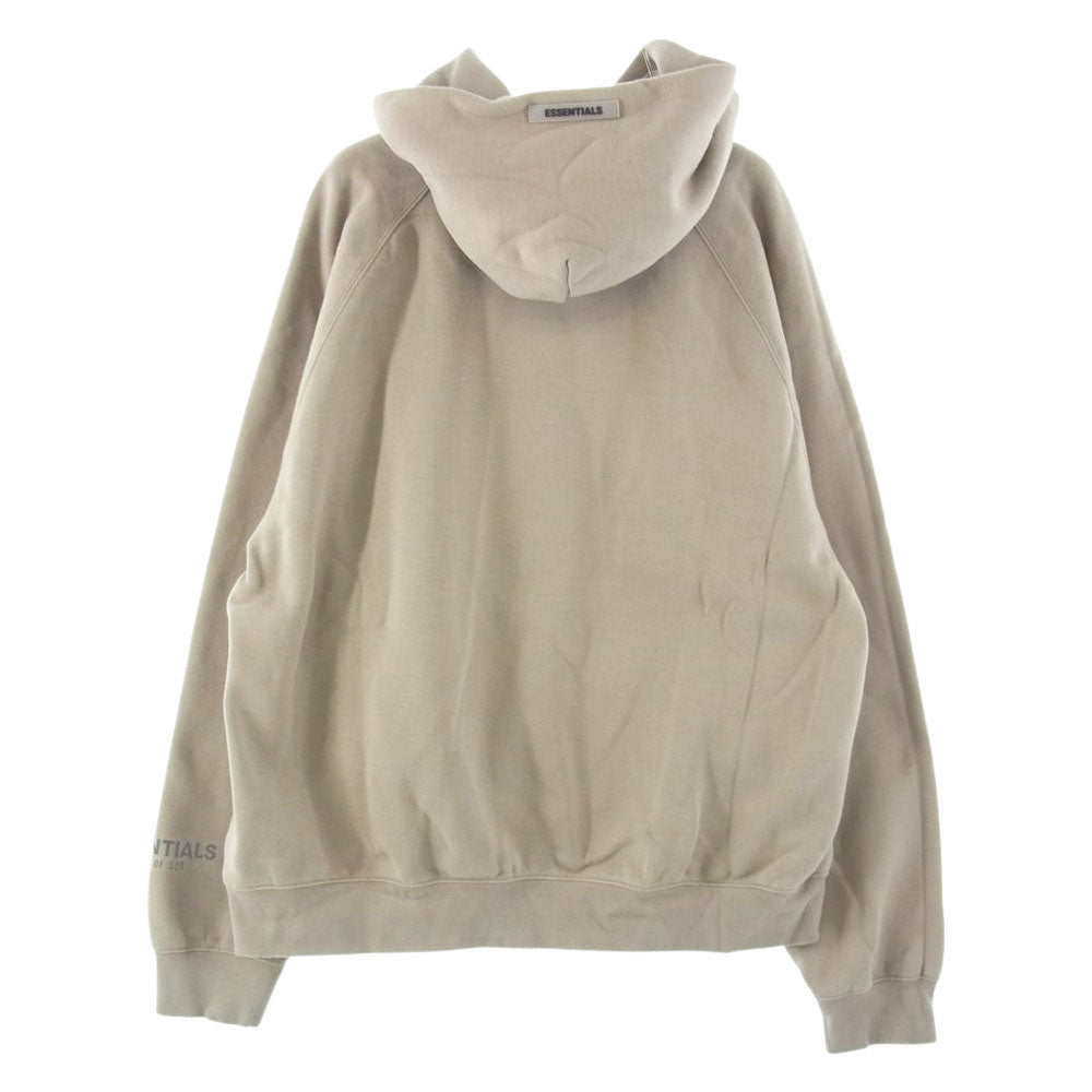 FEAR OF GOD フィアオブゴッド ESSENTIALS エッセンシャルズ ロゴプリント ラグラン プルオーバ― パーカー ベージュ系 M【中古】