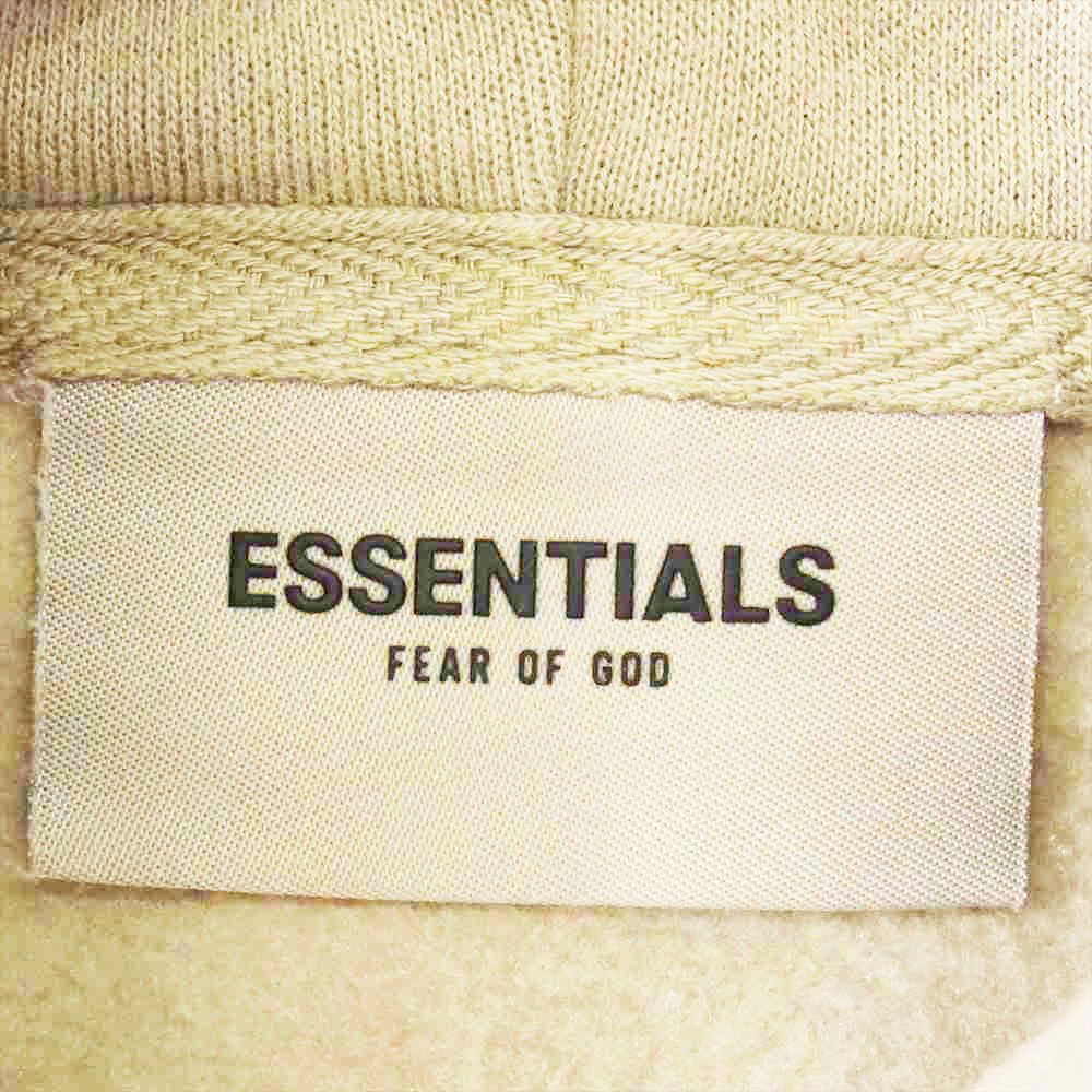 FEAR OF GOD フィアオブゴッド ESSENTIALS エッセンシャルズ ロゴプリント ラグラン プルオーバ― パーカー ベージュ系 M【中古】