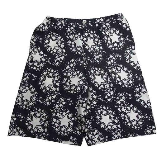 GUCCI グッチ 624399-ZAENN-1060 スタープリント シルク ショーツ ハーフ パンツ ブラック系 44【中古】