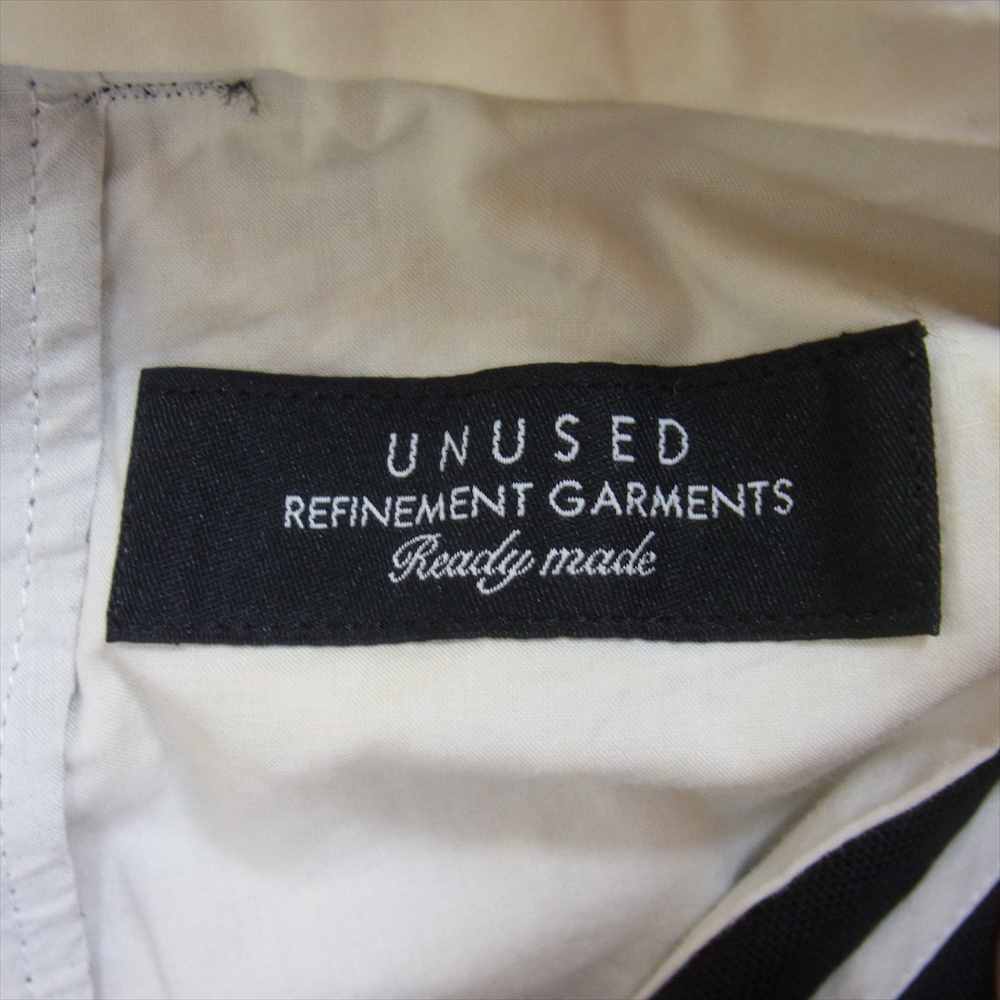 UNUSED アンユーズド UW0641 SLACKS タック スラックス パンツ ブラック系 1【中古】