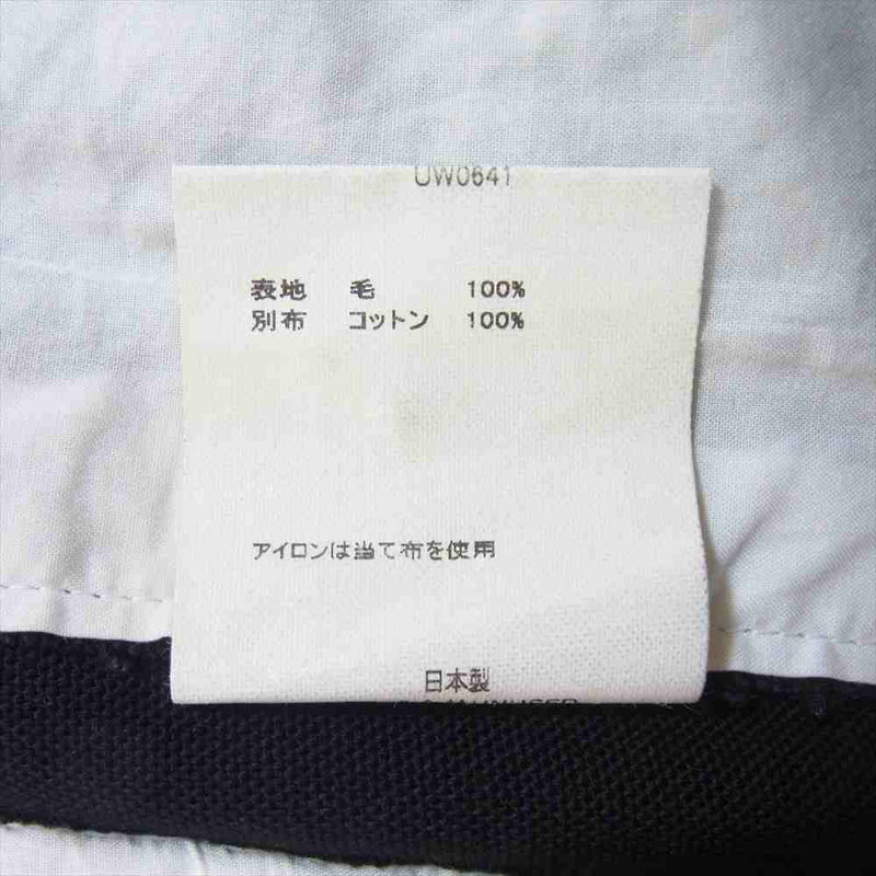UNUSED アンユーズド UW0641 SLACKS タック スラックス パンツ ブラック系 1【中古】
