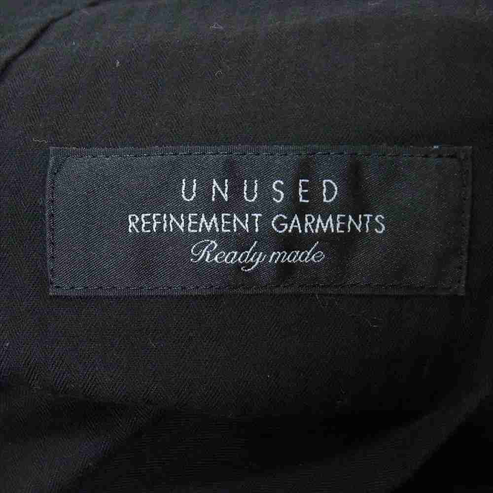 UNUSED アンユーズド UW0560 シルク混ウール ワイド スラックス パンツ ブラック系 2【中古】