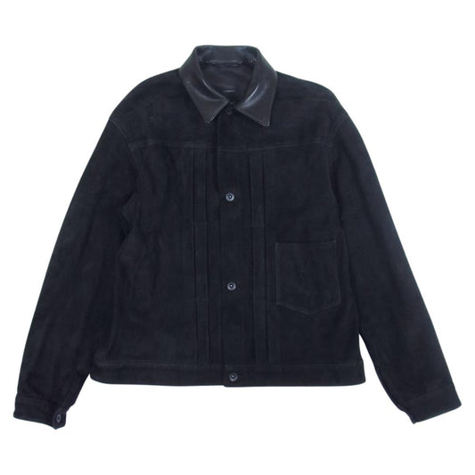COMOLI コモリ 18SS M01-01003 TYPE-1st シープスキン スエード レザー ジャケット ブラック系【中古】