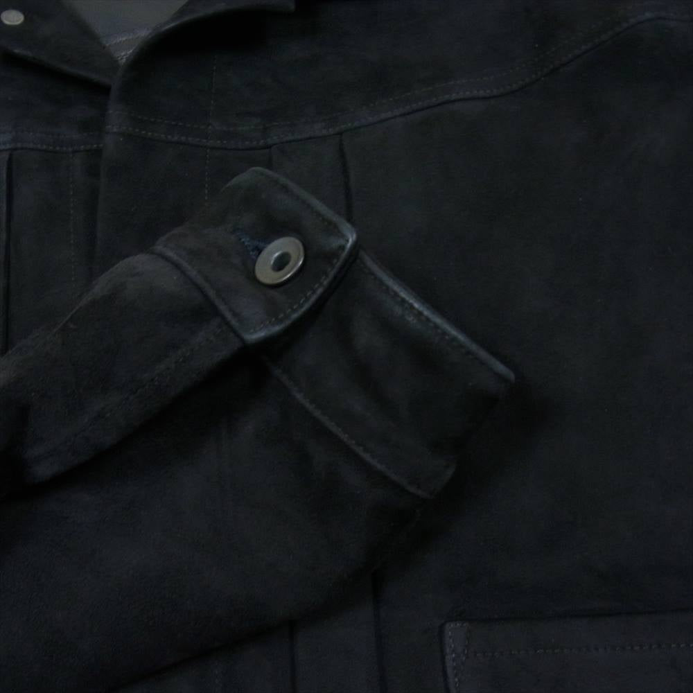 COMOLI コモリ 18SS M01-01003 TYPE-1st シープスキン スエード レザー ジャケット ブラック系【中古】