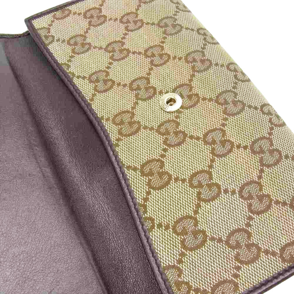 GUCCI グッチ 245723 GGキャンバス ラブリーハート ロングウォレット 長財布 ライトブラウン系【中古】