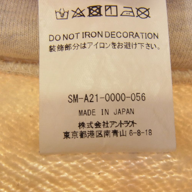 セント マイケル SM-A21-0000-056  HOODIE DR.WOO ドクターウー 総柄 パーカーフーディ スウェット  ホワイト系 ベージュ系 XL【中古】