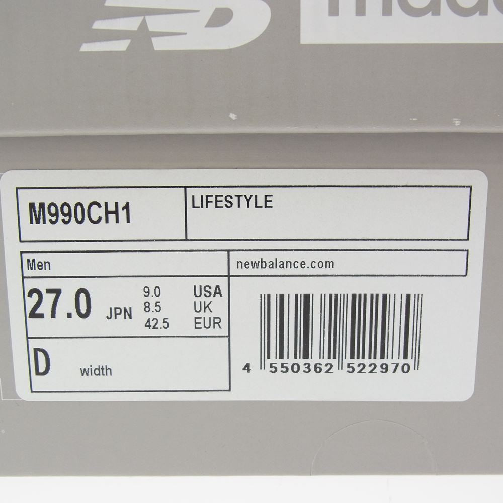 NEW BALANCE ニューバランス carhartt カーハート M990CH1 マルチカラー系 27【新古品】【未使用】【中古】