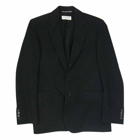 SAINT LAURENT サンローラン 20SS 510213 2B ノッチドラペル テーラード ジャケット ブラック系 46【中古】