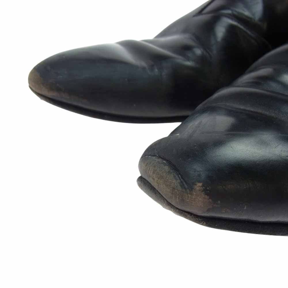 SAINT LAURENT サンローラン 480085 サイドジップ レザー ブーツ ブラック系 42【中古】