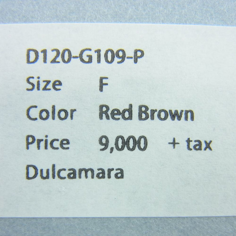 ドゥルカマラ 20SS D120-G109-P よそいき CAP-P サマー ウール ベースボール キャップ 帽子 ブラウン系 Red Brown F【新古品】【未使用】【中古】